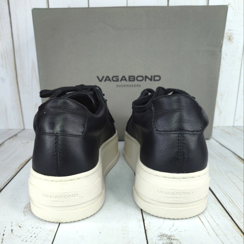 Vagabond Judy Black Leather Platform Sneakers - Picture 4 of 13
